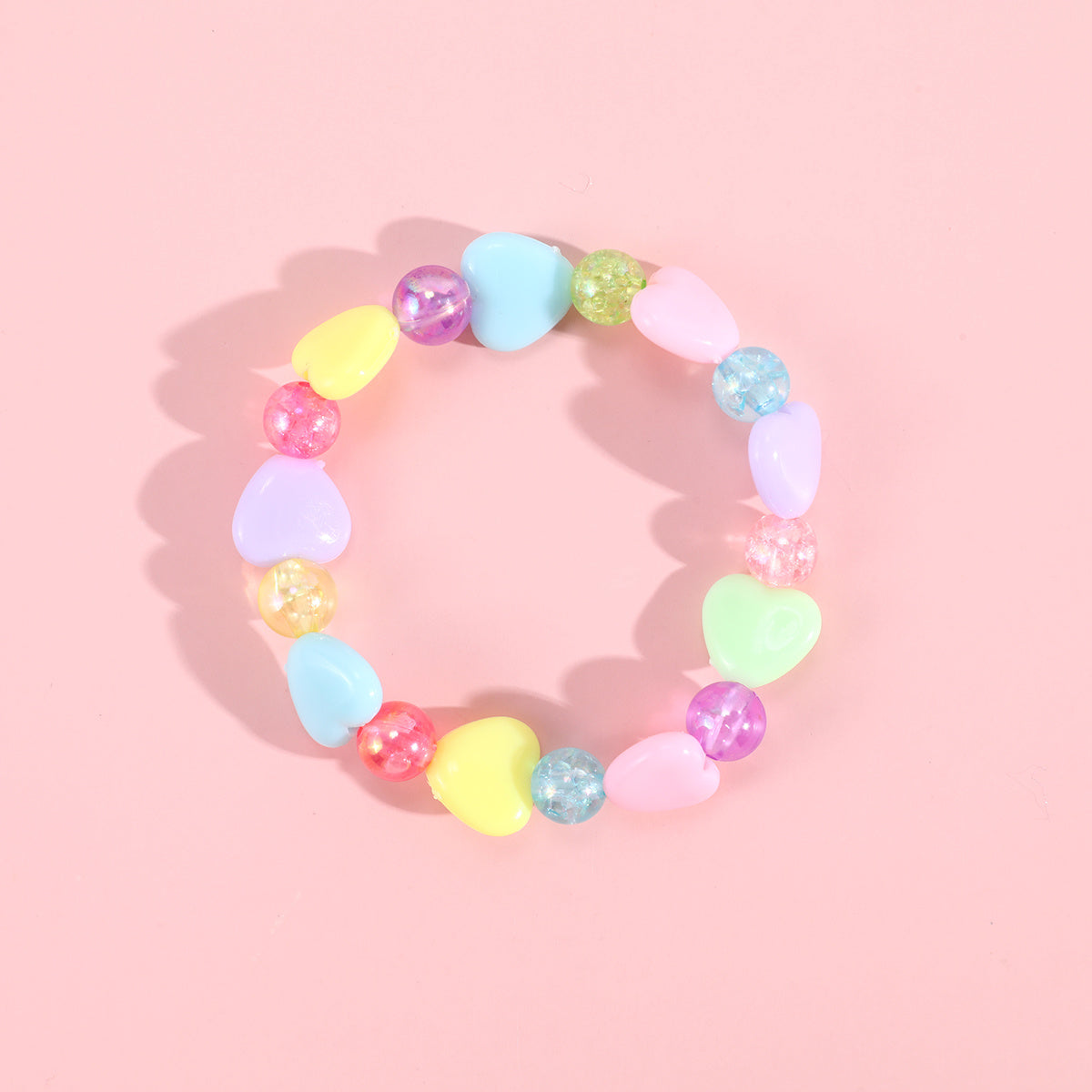 Rainbow Beaded Bracelets for Girls