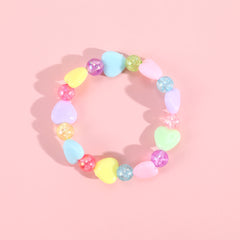 Rainbow Beaded Bracelets for Girls