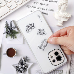 Transparent Handwritten Quote Stickers x 4 Sheets