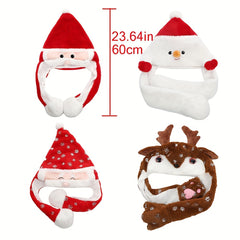 Christmas Hat Ears Movable Hat Santa Claus Xmas Gift Decoration