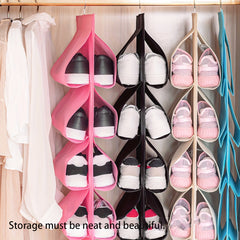 Shoe Storage Hanging Bag 12 Grids Home Wardrobe Nonwoven Shoe Rack