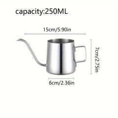 250ml Coffee Pot Stainless Steel Water Kettle for Outdoor Camping