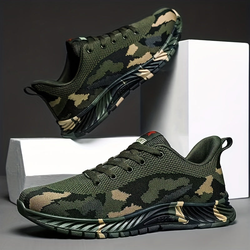 Men's Camo Lightweight Sneakers for Running Jogging