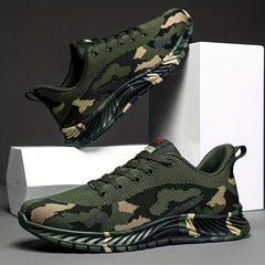 Men's Camo Lightweight Sneakers for Running Jogging