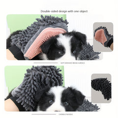 Pet Bathing Gloves Double Sided Dog Cleaning Massaging Gloves