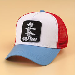 Dragon Embroidery Patch Trucker Hat Baseball Cap Lightweight Sunshade