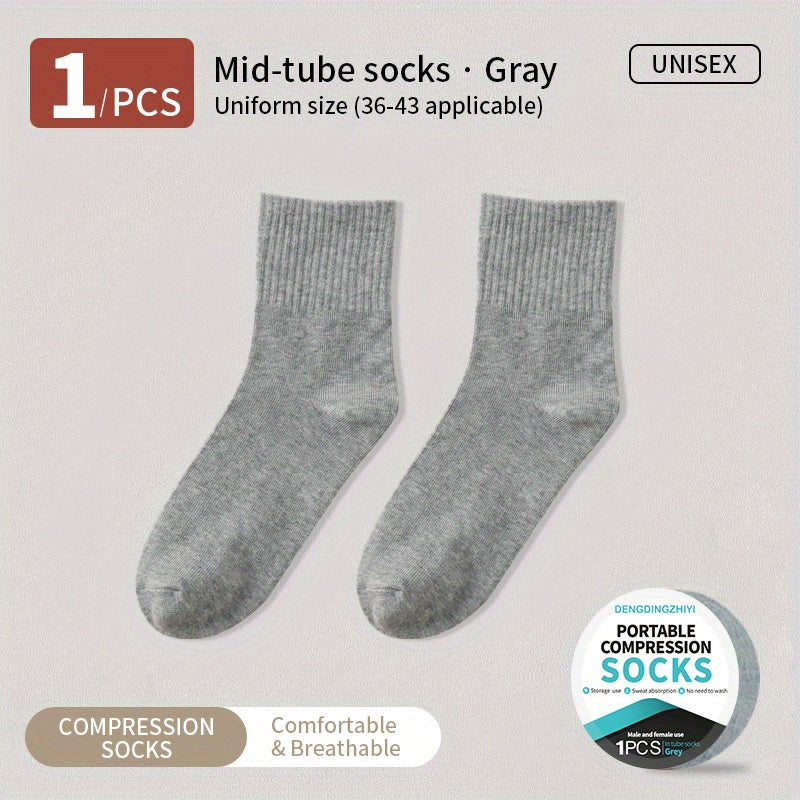 5 Pairs Disposable Wash Cotton Compression Socks