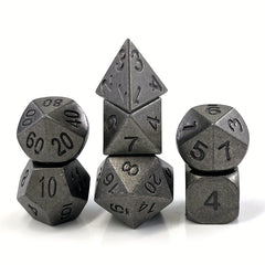 7pcs Metal Dice For Board Game, Faceted Dice For Entertainment