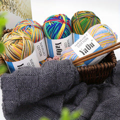 Colorful Velvet Cotton Yarn 200g for Crochet Knitting