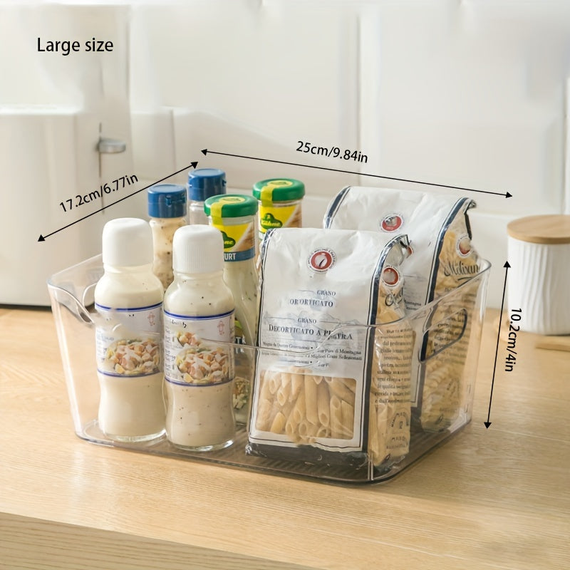 Plastic Clear Storage Box with Handle Durable Household Debris Container