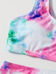 Tie Dye Bikini Set High Waist Swimsuit