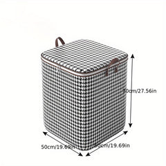 Large Folding Clothes Organizer with Zipper Handle for Bedding Storage