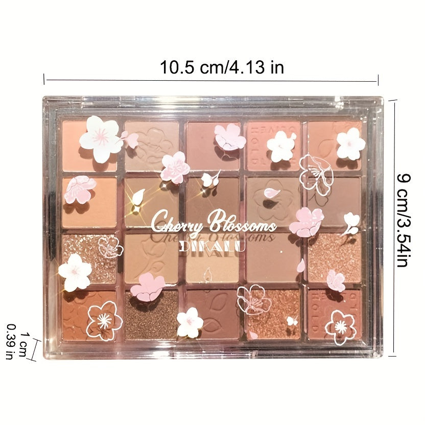 20 colors Earth Tone Glitter Eyeshadow Palette Creamy Shimmer Matte Texture