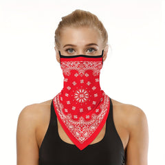 Summer Scarf Mask Bandana Ear Loops Ice Neck Gaiter Balaclava Dust UV
