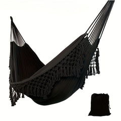 Tassel Hammock Canvas Indoor Outdoor Camping Travel