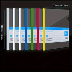 10pcs A4 Transparent Rod Clip Data Storage Triangle File Folder Plastic