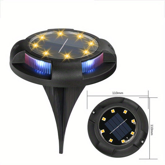 Solar Floor Mounted Light 8 LED Beads PC Waterproof Material G