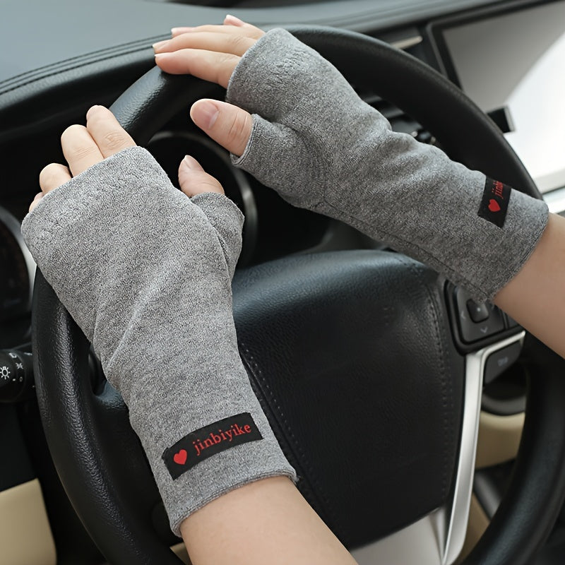 Warm Fingerless Gloves Men Women Outdoor Sports Coldproof Arm Warmers