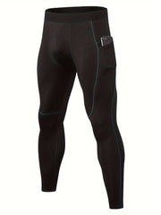 Men's Comfy Leggings With Pocket Active Quick Dry Stretch Sports Pants