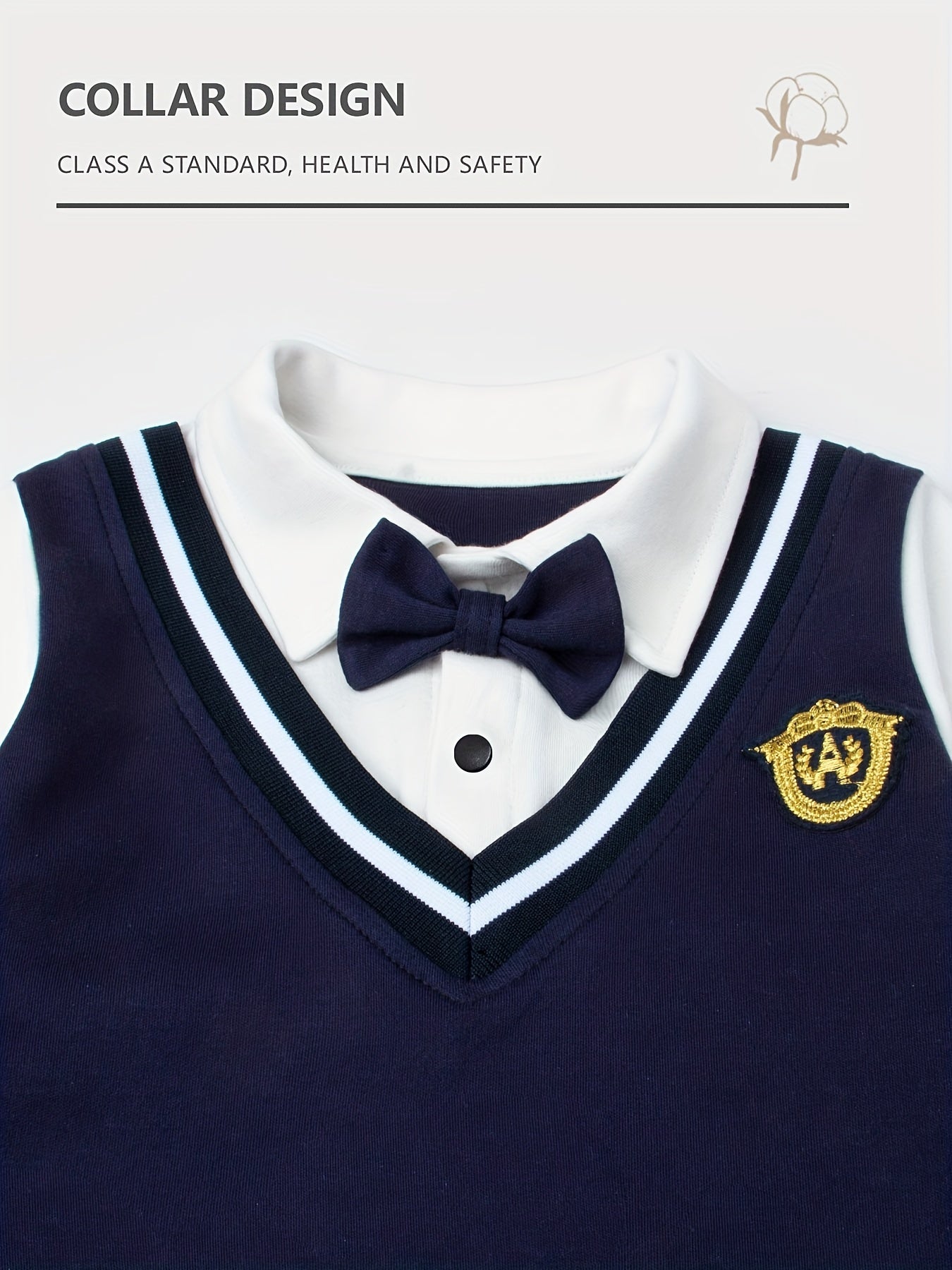 Baby Boys Gentleman Cotton Romper Jumpsuit