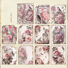30pcs Vintage Flowers Plant Animal Material Paper Retro Paper Deco Scrapbooking