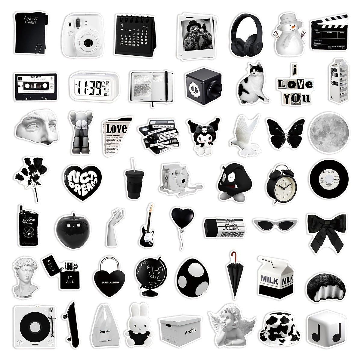 50pcs Stickers & Variety Vinyl Decals Laptop Car Motorcycle Bicycle & More