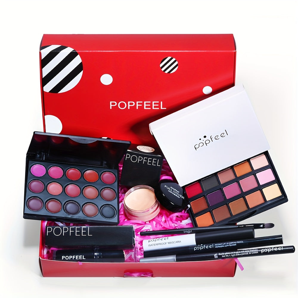 Complete Makeup Kit with Eyeshadow Palette & Lip Gloss Set