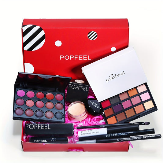 Complete Makeup Kit with Eyeshadow Palette & Lip Gloss Set