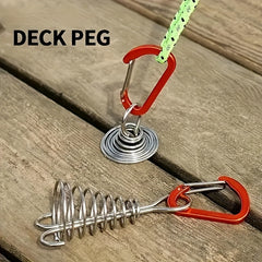 2pcs Stainless Steel Camping Deck Nails Tent Pegs