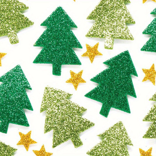 100pcs Christmas Tree Star DIY Foam Stickers Self adhesive Kids Party