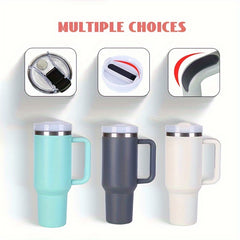 40 Oz Stainless Steel Insulated Cup With Lid And Handle