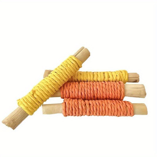 Pet Straw Paper Braided Sweet Bamboo Roll Molar Food Snack Toy