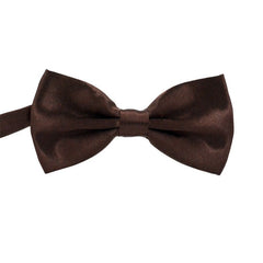 Solid Polyester Silk Bow Tie for Men Multicolor