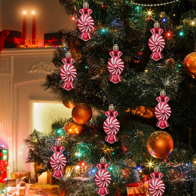 6Pcs Christmas Tree Decoration Painted Christmas Gift Party Decoration