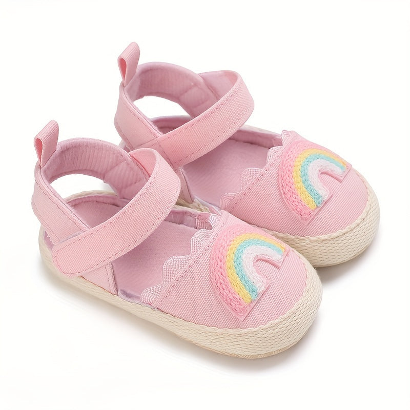 Baby Girls Rainbow Sandals Breathable Lightweight for Indoor Outdoor