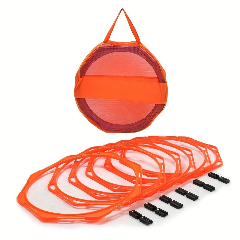 6pcs Speed & Agility Training Rings w/ Bag Tennis Soccer Football Basketball Aid