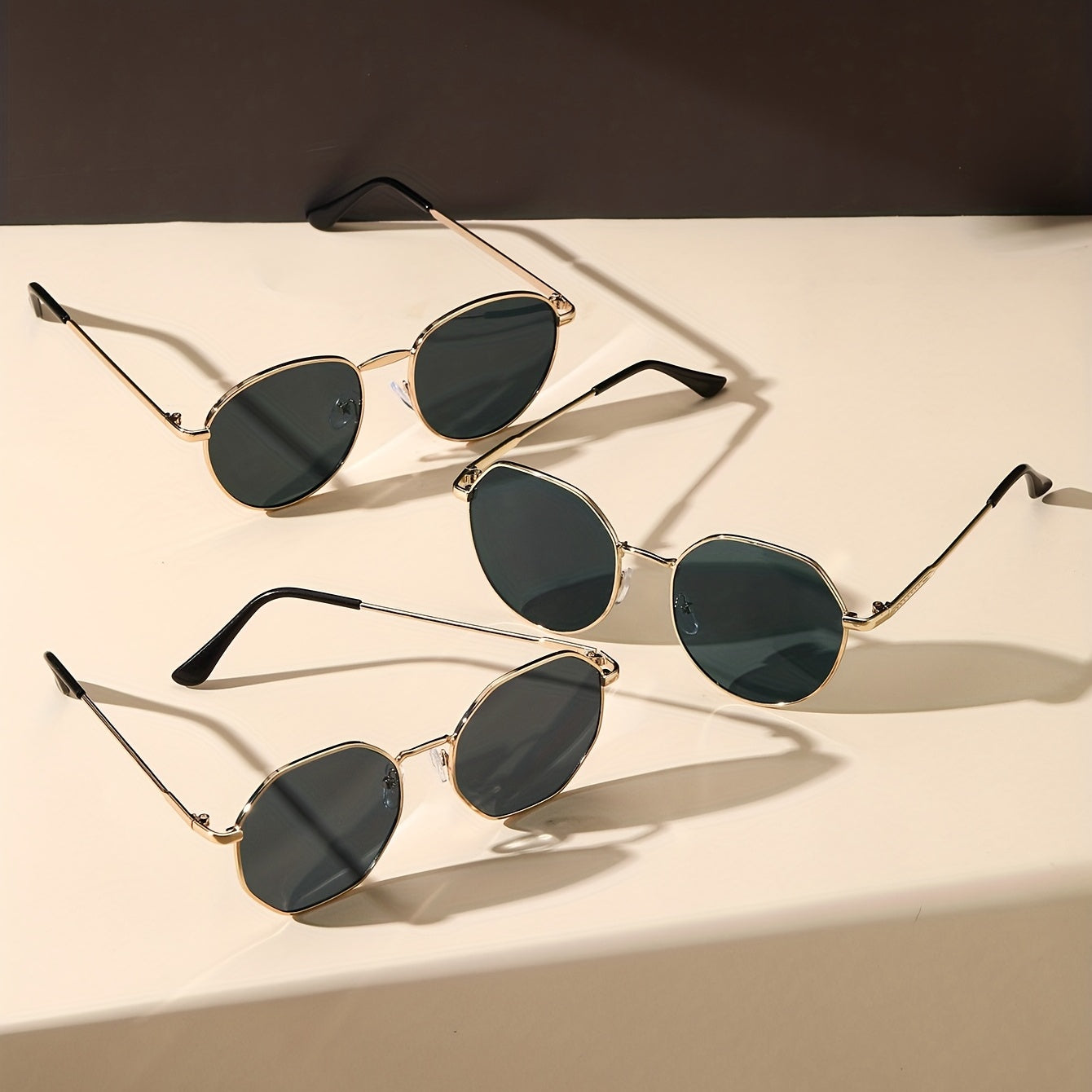 Retro Metal Sunglasses 90s UV400 Sun Shades Glasses