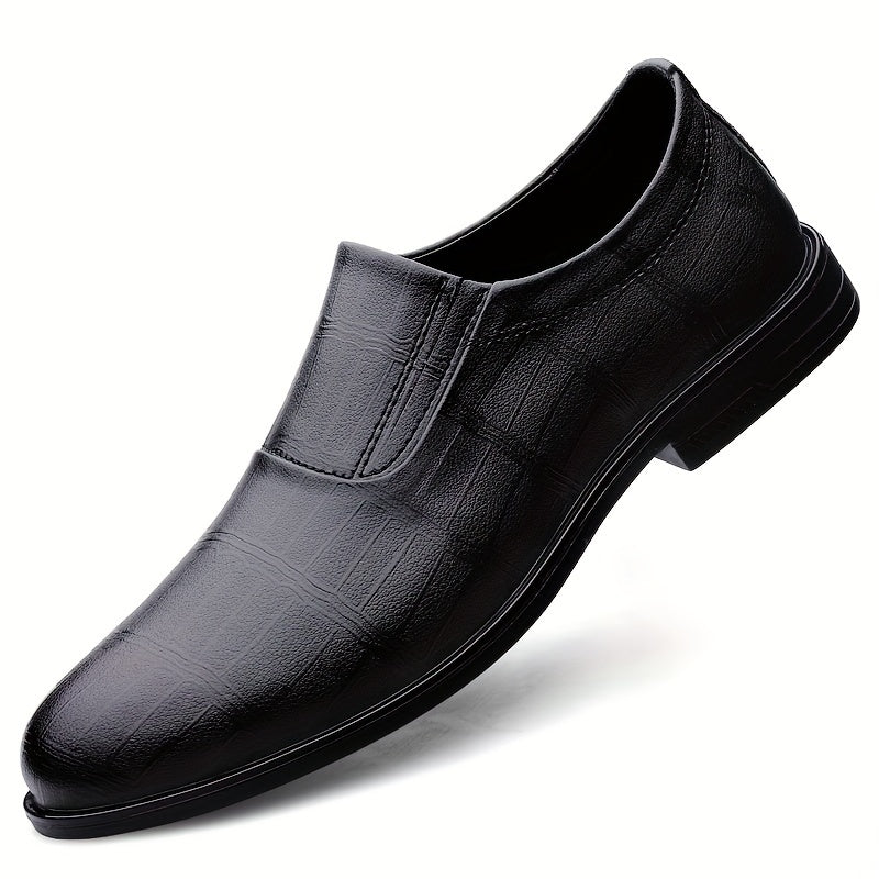 Men's Leather Slip On Formal Shoes Business Round Toe