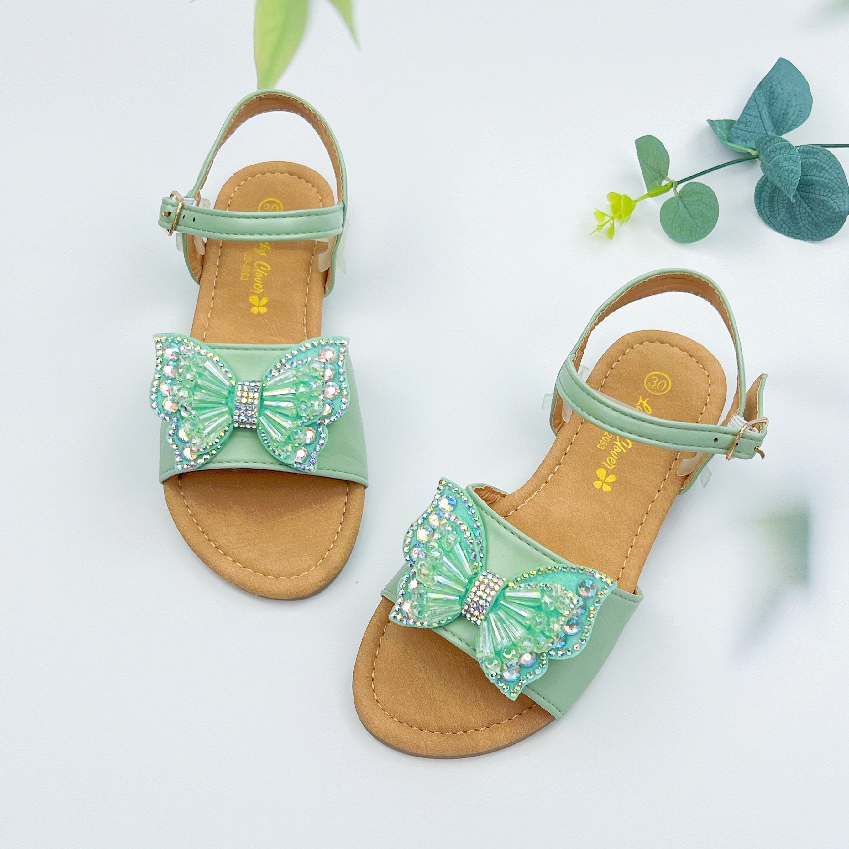 Toddler Baby Girls Rhinestone Butterfly Sandals
