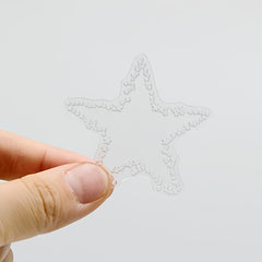 Star Transparent Clear Seal Stickers, Pack of 100
