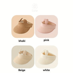 Summer Folding Straw Hat For Baby Adjustable Casual Sun Hat For Boys And Girls
