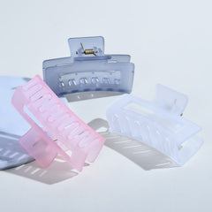 Translucent Square Large Hair Claw Clips - Non-slip Rectangular Hair Accessories
