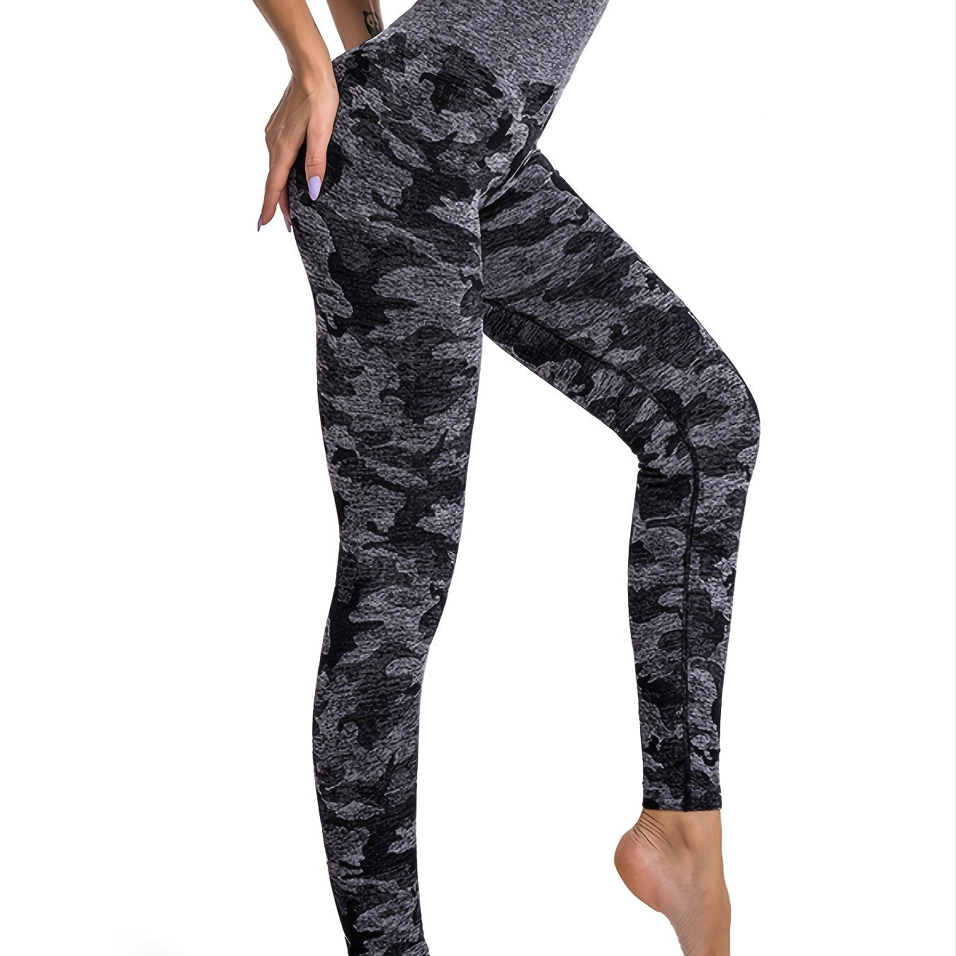 High Waist Camo Yoga Leggings for Fitness Gym Wear
