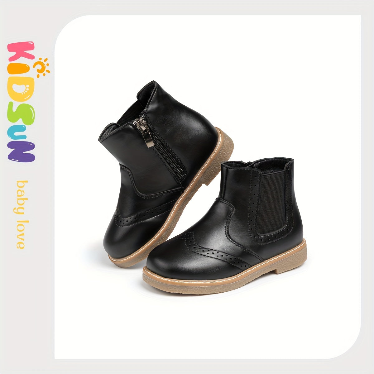 Kidsun Vintage Soft Bottom Boots For Girls Non Slip Boots With Zipper