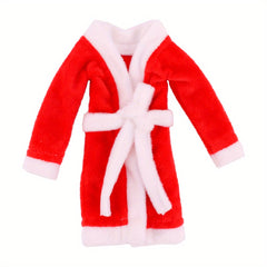 Plush Pajamas & Bow Bathrobe Set for 11.5" Girl Dolls