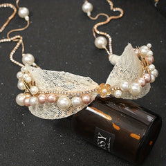Bridal Faux Pearl Hairband with Tassel Head Jewelry