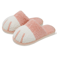 Colorblock Plush Slide Slippers for Indoor Bedroom
