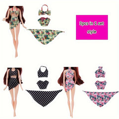 6pcs Doll Clothes Swimsuit Bikini Summer Beach Wear for 11 5Inch Dolls