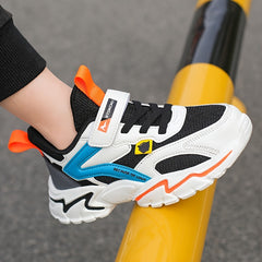 Girls Mesh Sneakers Hook and Loop Fastener Lightweight Anti Slip Shoes