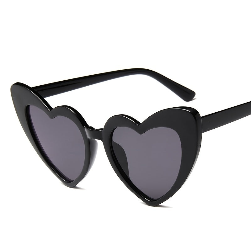 Heart Sunglasses Metal Large Frame Sunscreen Glasses